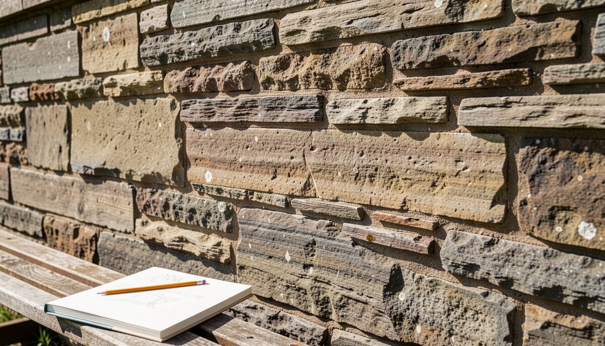 A sketchbook and pencil left on a bench after a morning spent drawing the stonework. Illustrative image, generated with AI.